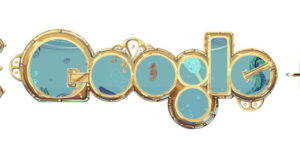 Doodle pour célébrer l'anniversaire de la naissance de Jules Verne