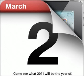 Présentation de l'iPad 2 lors de la Keynote du 2 mars 2011