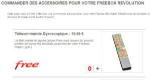 La boutique accessoire pour les abonnés Freebox Revolution accessible