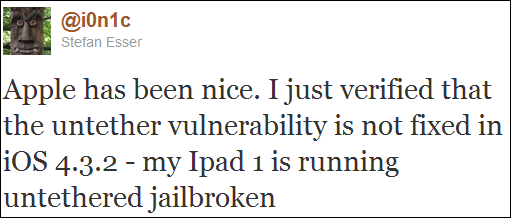 Jailbreak unthetered de l'iOS 4.3.2 bientôt disponible