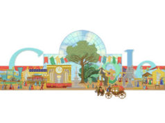 Doodle Google pour fêter le 160ème anniversaire de la 1ère exposition universelle