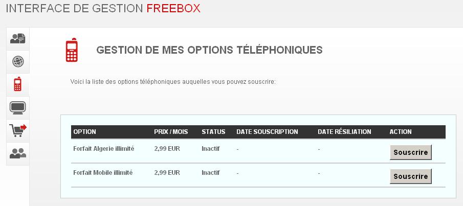 Free - Les appels illimités en option pour Freebox V4 et V5