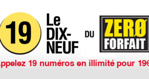 Zero Forfait lance le 19, 19 numéros en illimité pour 19€