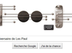 Doodle Google pour célébrer le 96ème anniversaire de Les Paul