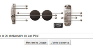 Doodle Google pour célébrer le 96ème anniversaire de Les Paul