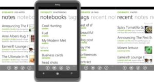 Evernote est disponible sur Windows Phone 7