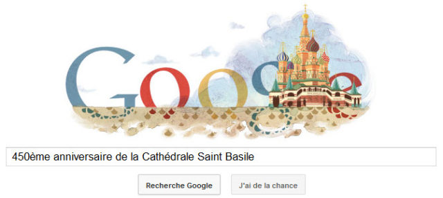 Doodle pour le 450ème anniversaire de la cathédrale Saint Basile