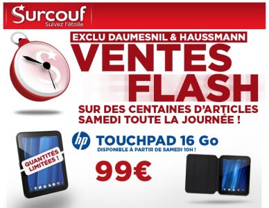 TouchPad à 99€ chez Surcouf