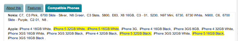 iPhone 5 : 16Go et 32Go - noir et blanc