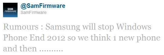 Samsung sur le point d'abandonner Windows Phone 7?