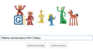 Doodle Google pour le 90ème anniversaire d'Art Clokey