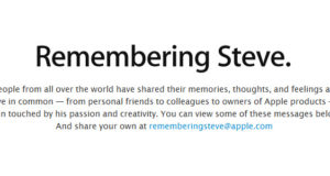 Steve Jobs - Apple active la page web en son hommage