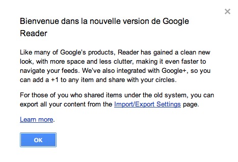 Google Reader  - une nouvelle version qui ne fait pas l'unanimité