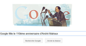 Google fête le 100ème anniversaire d'André Malraux