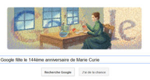 Google fête le 144ème anniversaire de Marie Curie