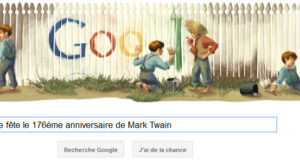 Google fête le 176ème anniversaire de Mark Twain