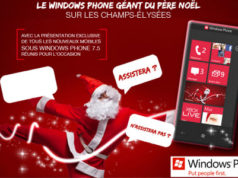 Le Windows Phone géant du Père Noël arrive sur les Champs Elysées!