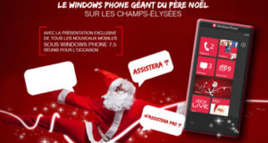Le Windows Phone géant du Père Noël arrive sur les Champs Elysées! Le Windows Phone géant du Père Noël arrive sur les Champs Elysées!