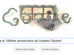 Google fête le 190ème anniversaire de Gustave Flaubert