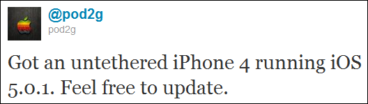 Le jailbreak unthetered de l'iOS 5.0.1 fontionne!