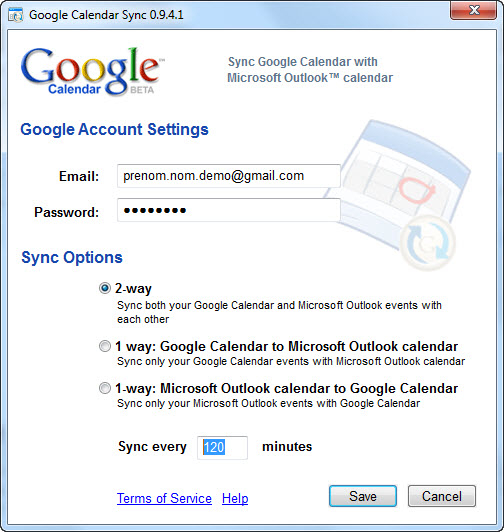Synchronisation des agendas Outlook et Google