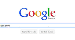 Google : tapez "let it snow" et regardez...