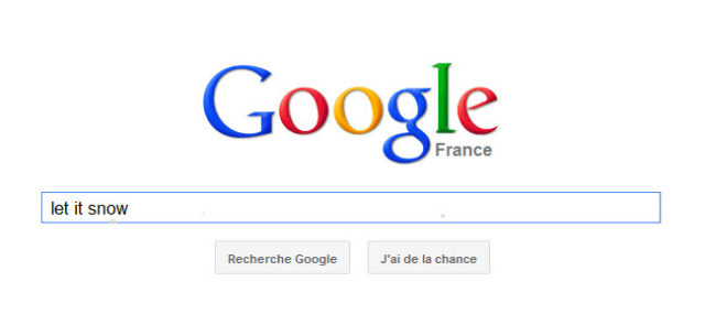Google : tapez "let it snow" et regardez...