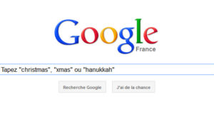 Google : tapez "christmas", "xmas" ou "hanukkah" et regardez...