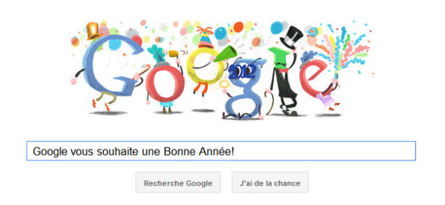 Google vous souhaite une Bonne Année!