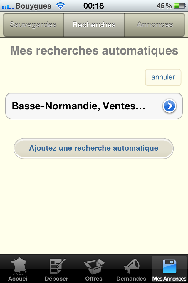 leboncoin.fr iOS recherche