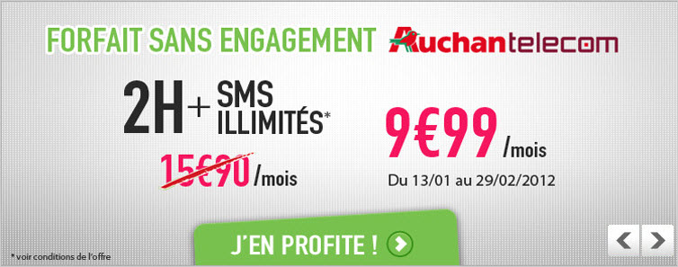 Auchan Télécom propose aussi ses baisses de prix