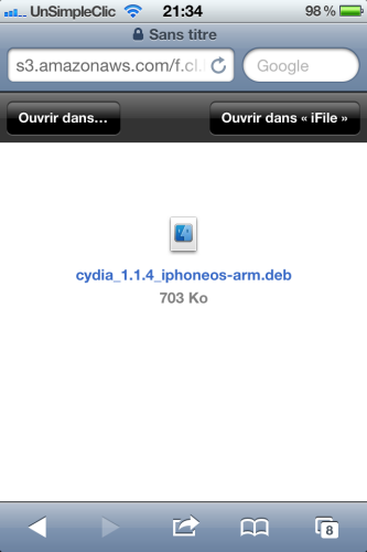 Cydia 1.1.4 mise à jour