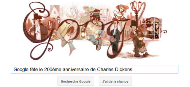 Google fête le 200ème anniversaire de Charles Dickens