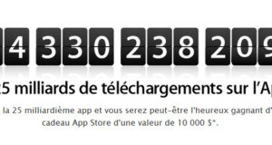 Gagnez 10 000$ en téléchargeant la 25 milliardième application sur l'AppStore