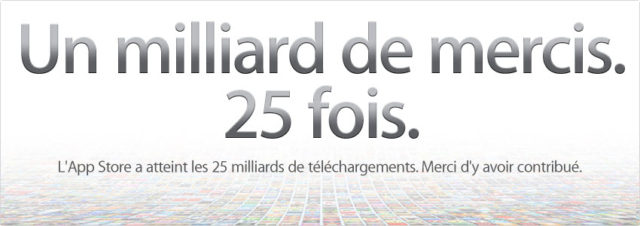 AppStore passe le cap des 25 milliards de téléchargements