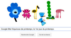 Google fête l'équinoxe de printemps, le 1er jour du printemps