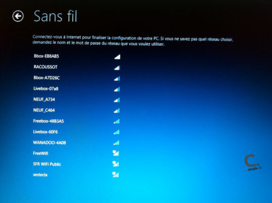 Windows 8 réseau wifi