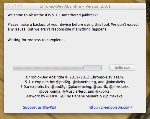 Chronic-Dev Absinthe - jailbreak iOS 5.1.1 - 3