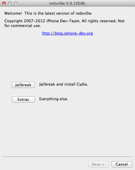 redsn0w jailbreak iOS 5.1.1 - 1