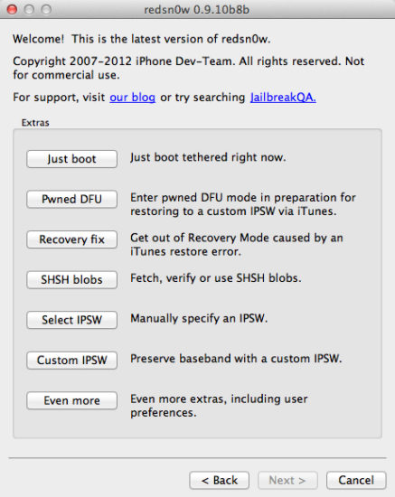 redsn0w jailbreak iOS 5.1.1 - 2
