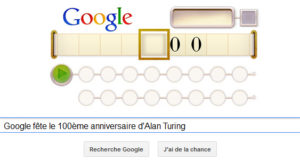 Google fête le 100ème anniversaire d'Alan Turing