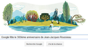 Google fête le 300ème anniversaire de Jean-Jacques Rousseau