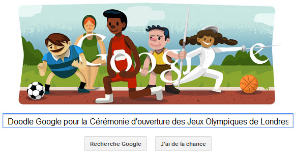 Un Doodle Google pour la Cérémonie d'ouverture des Jeux Olympiques de Londres 2012