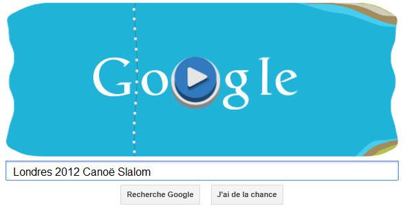 #Londres2012 - Google met à l'honneur le Canoë slalom