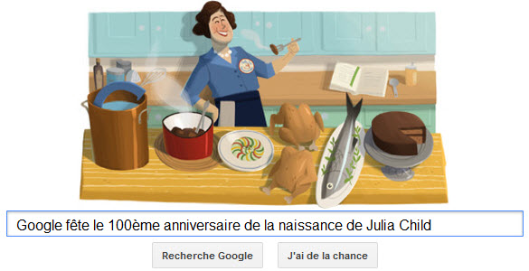 Google fête le 100ème anniversaire de la naissance de Julia Child