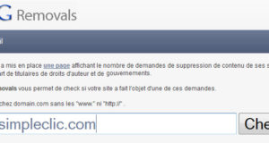 GG Removals - Vérifier si un site fait l'objet d'une demande de retrait de l'index de Google