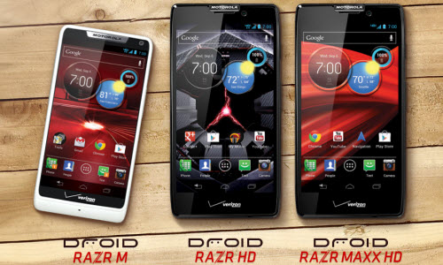 Motorola annonce trois nouveaux Razr, les Razr Maxx HD et Razr HD, mais aussi le Razr M