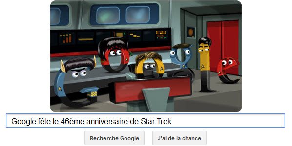 Google fête le 46ème anniversaire de Star Trek