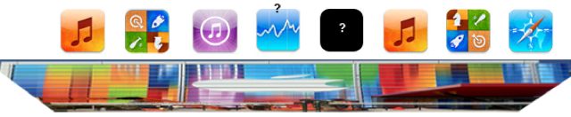 #iPhone5 - Maintenant, on voit même des messages subliminaux dans le décors de la Keynote