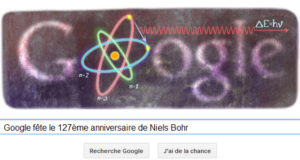 Google fête le 127ème anniversaire de Niels Bohr avec un Doodle